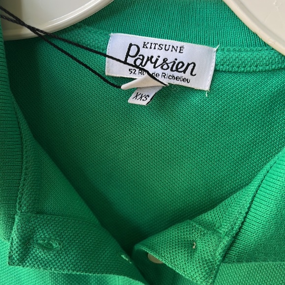NWT Women’s Kitsuné Parisien Polo / Green - Picture 5 of 10